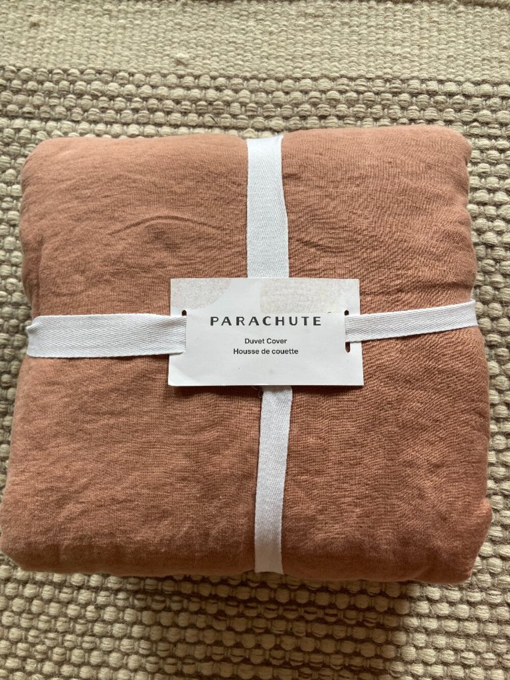 NWT- Parachute Linen Duvet Cover - King Size- Color: Clay